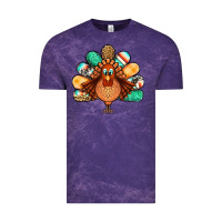 Cloud Purple thanksgiving turkey Vintage Tee - Jasminsmagicworld