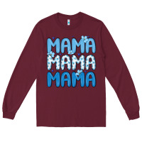 Burgundy valentines day mama Long Sleeve Tee - MaliasSmallBusiness
