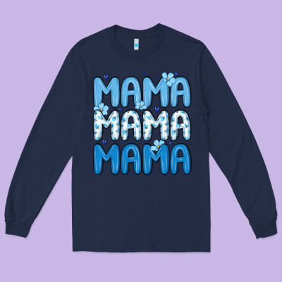 Valentines Day Mama Long Sleeve Tee Designed By Maliassmallbusiness