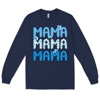 Navy valentines day mama Long Sleeve Tee - MaliasSmallBusiness