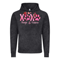 Vintage Black xoxo hugs and kisses paws Vintage Hoodie - NancyCooperArtShop