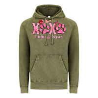 Vintage Olive xoxo hugs and kisses paws Vintage Hoodie - NancyCooperArtShop