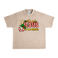 French Oak jesus is the reason with christmas candy ado Urban Heavy Tee - AdoDesignShop