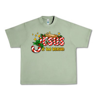 Oil Green jesus is the reason with christmas candy ado Urban Heavy Tee - AdoDesignShop