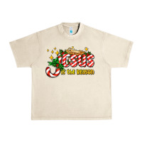 Sandshell jesus is the reason with christmas candy ado Urban Heavy Tee - AdoDesignShop