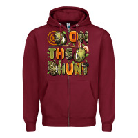 Burgundy on the hunt easter Zipper Hoodie - Artiststas