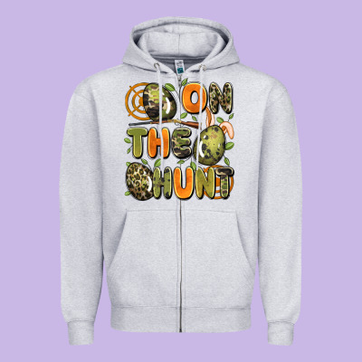 On The Hunt Easter Zipper Hoodie Designed By Artiststas