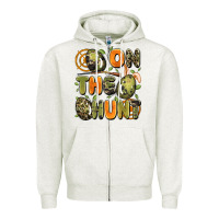 Oatmeal Heather on the hunt easter Zipper Hoodie - Artiststas