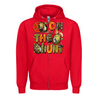 Red on the hunt easter Zipper Hoodie - Artiststas