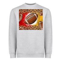 Heather Grey team color red and gold football Heavyweight Sweatshirt - MaliasSmallBusiness