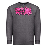 Charcoal Heather Breast Cancer Daycare Worker Premium Sweatshirt - texasbilliewilder