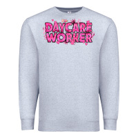 Heather Grey Breast Cancer Daycare Worker Premium Sweatshirt - texasbilliewilder