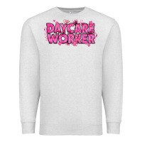 Oatmeal Heather Breast Cancer Daycare Worker Premium Sweatshirt - texasbilliewilder