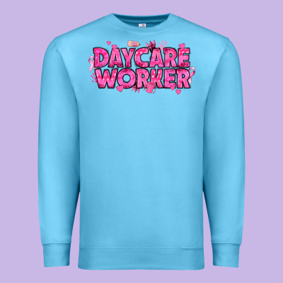 Breast Cancer Daycare Worker Premium Sweatshirt Designed By Texasbilliewilder