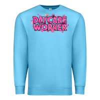 Ocean Blue Breast Cancer Daycare Worker Premium Sweatshirt - texasbilliewilder