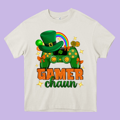 Gamer Chaun St.patricks Day Heavy Core Tee Designed By Neo Western