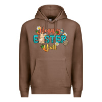Chestnut Happy Easter y'all Easter Day Premium Hoodie - HowdyJamesFarm
