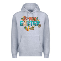 Heather Grey Happy Easter y'all Easter Day Premium Hoodie - HowdyJamesFarm