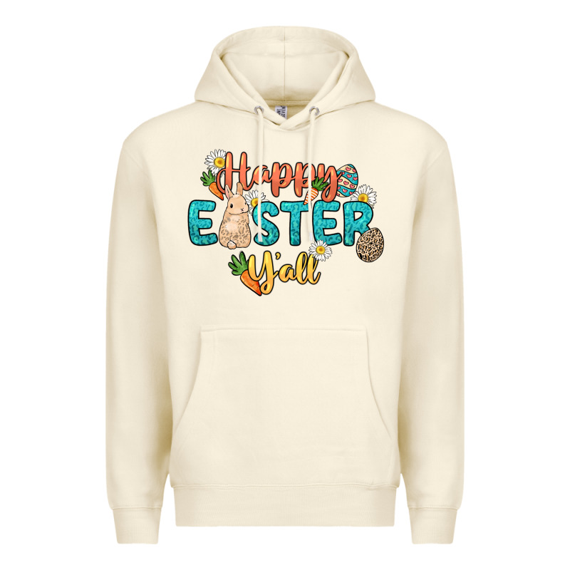 Happy Easter Y'all Easter Day Premium Hoodie by HowdyJamesFarm | Teevron
