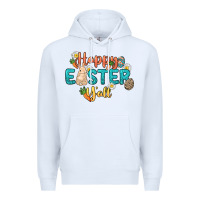 White Happy Easter y'all Easter Day Premium Hoodie - HowdyJamesFarm