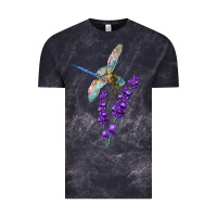 Cloud Black Dragonfly With Lavender Vintage Tee - LillyAllenDesigns