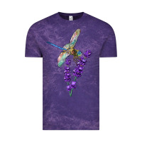 Cloud Purple Dragonfly With Lavender Vintage Tee - LillyAllenDesigns