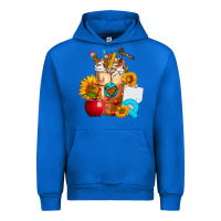 Cobalt teacher cold drink frappe with sunflowers Urban Hoodie - FaDigitalArtStudio