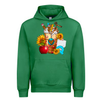 Emerald teacher cold drink frappe with sunflowers Urban Hoodie - FaDigitalArtStudio