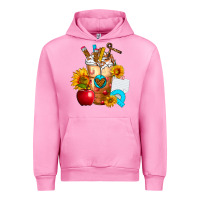 Fuchsia Pink teacher cold drink frappe with sunflowers Urban Hoodie - FaDigitalArtStudio