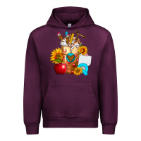 Teacher Cold Drink Frappe With Sunflowers Urban Hoodie | Teevron