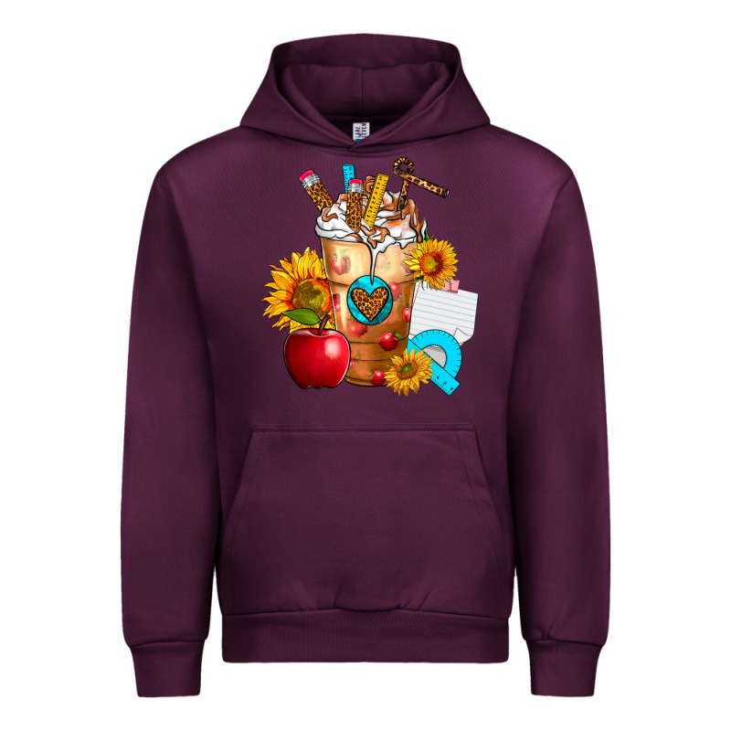 Teacher Cold Drink Frappe With Sunflowers Urban Hoodie by FaDigitalArtStudio | Teevron
