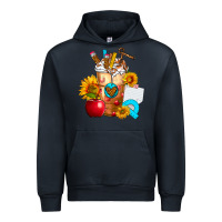 Navy teacher cold drink frappe with sunflowers Urban Hoodie - FaDigitalArtStudio