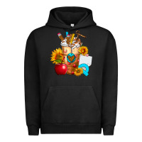 Pigment Black teacher cold drink frappe with sunflowers Urban Hoodie - FaDigitalArtStudio