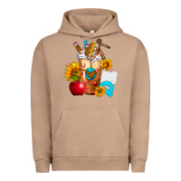 Pigment Burro teacher cold drink frappe with sunflowers Urban Hoodie - FaDigitalArtStudio