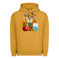 Pigment Peanut Butter teacher cold drink frappe with sunflowers Urban Hoodie - FaDigitalArtStudio