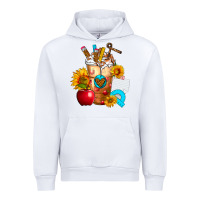 White teacher cold drink frappe with sunflowers Urban Hoodie - FaDigitalArtStudio