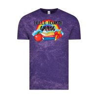 Cloud Purple back to school hello fourth grade 3200x2400 Vintage Tee - AdoDesignShop