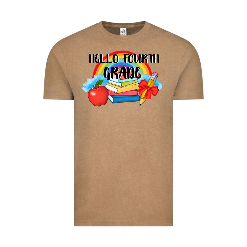 Back To School Hello Fourth Grade 3200x2400 Vintage Tee by AdoDesignShop | Teevron