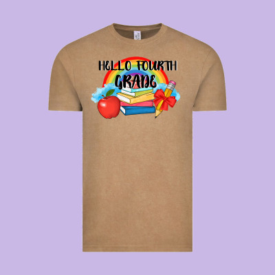 Back To School Hello Fourth Grade 3200x2400 Vintage Tee Designed By Adodesignshop
