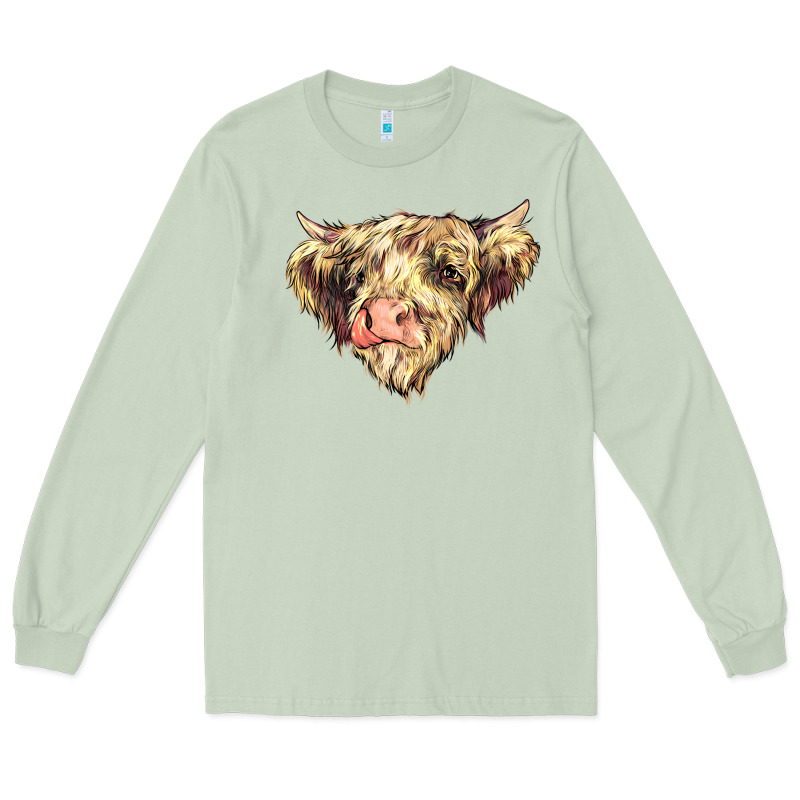 Scottish Cow Long Sleeve Tee by NancyCooperArtShop | Teevron