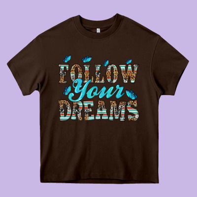 Follow Your Dreams Heavy Core Tee Designed By Hra Design Shop