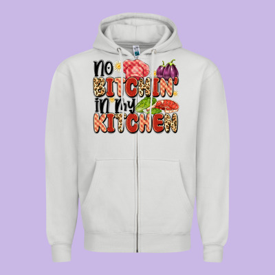 No Bitchin'in My Kitchen Zipper Hoodie Designed By Artiststas