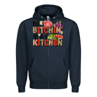 Navy no bitchin'in my kitchen Zipper Hoodie - Artiststas