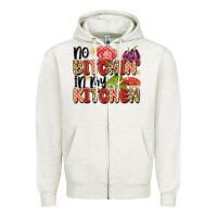 Oatmeal Heather no bitchin'in my kitchen Zipper Hoodie - Artiststas