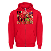 Red no bitchin'in my kitchen Zipper Hoodie - Artiststas