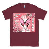 Burgundy self love Classic Tee - MaliasSmallBusiness