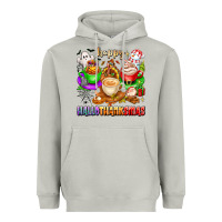 Moon Dust happy hallothanksmas coffee cups with ghost turkey Heavyweight Hoodie - texasbilliewilder
