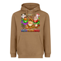 Toasted Coconut happy hallothanksmas coffee cups with ghost turkey Heavyweight Hoodie - texasbilliewilder