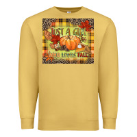 Antique Gold Just a girl who loves Fall Premium Sweatshirt - NancyCooperArtShop