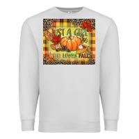 Dove Grey Just a girl who loves Fall Premium Sweatshirt - NancyCooperArtShop